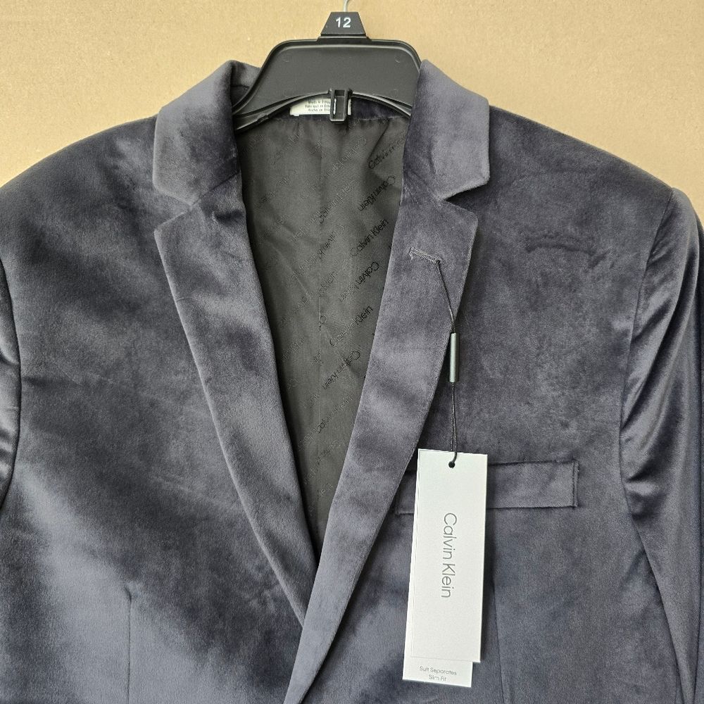 Nwt Calvin Klein Big Boys Velvet Sport Coat Jacket blazer - Picture 6 of 9